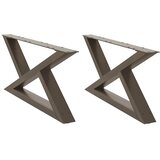  Noge za klub stolić 2 kom. Prirodni čelik 70 x (30-31,3) cm Čelik | shoptok.hr