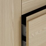 Marckeric Bela/v svetli naravni barvi komoda v hrastovem dekorju 163x80x45 cm Dore – | Shoptok.si