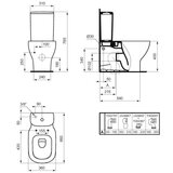 Ideal Standard SIKOSIST0082 Tesi AQUABLADE talna brezrobna WC školjka monoblok z WC desko s počasnim zapiranjem | Shoptok.si