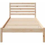  Krevetna konstrukcija Smeđa 90 x 210 cm Čvrsto borovo drvo | shoptok.hr
