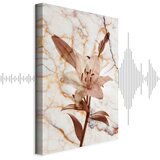  Slika - Elegance of a Flower (1-part) - Delicate Lily on Marble in Sepia 60x90 | shoptok.hr