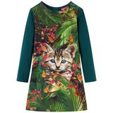  Dječja haljina s dugim rukavima tamnozelena 104 | shoptok.hr