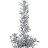  Tanka umjetna polovica božićnog drvca sa stalkom srebrna 240 cm | shoptok.hr