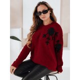 DStreet Damski sweter z aplikacją kwiatów GIRLHERBAL bordowy Cijene