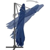 vidaXL Previsni senčnik z aluminijastim drogom 4x3 m sinje moder | Shoptok.si