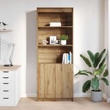 vidaXL Visoka komoda artisan hrast 70x35x180 cm od konstruiranog drva | shoptok.hr