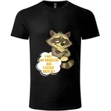 Majica sa štampom (unisex, crna) Rakun
