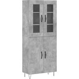  Visoka komoda siva betona 69 5x34x180 cm od konstruiranog drva | shoptok.hr