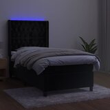  box spring s madracem LED crni 100x200 cm baršun | shoptok.hr