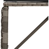 Vanjski stol Siva i crna 80 x 40 x 40 cm PE Rattan i Staklo | shoptok.hr