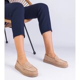 Gemre Beige women's eco-suede loafers Sevilia | shoptok.hr