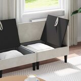  Set namještaja za dnevni boravak s jastukom 3 pcs Krem Baršun | shoptok.hr