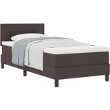 Box Postelja z vzmetnico z vzmetnico Temno rjava 90 x 190 cm blago, (5000128076) | Shoptok.si