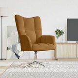  Stolica za opuštanje smeđa baršunasta | shoptok.hr