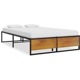 vidaXL posteljni okvir črn kovinski 120x200 cm | Shoptok.si