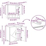 vidaXL set namještaja za kupaonicu zidne 2 pcs sivi hrast sonoma | shoptok.hr