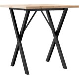 Maison Chic Jedilna miza - Kuhinjska miza - Jedilni stol X okvir 70x70x75,5 cm trdna borovina lito železo, (21714960) Cene