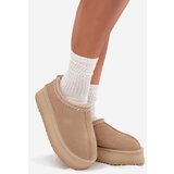 VINCEZA Low suede snow boots for women with embroidery on platform | Shoptok.si