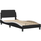 Okvir kreveta Viana bez madraca crno-bijeli 90 x 200 cm umjetna koža | shoptok.hr