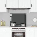  Kuhinjska zaštita od prskanja crna 80 x 60 cm kaljeno staklo | shoptok.hr