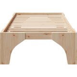 vidaXL Posteljni okvir Rjava 100 x 200 cm Trdna borovina | Shoptok.si