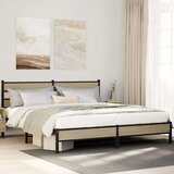 vidaXL Metalni okvir kreveta bez madraca boja hrasta sonome 180x200 cm | shoptok.hr