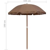  Suncobran s čeličnom šipkom 180 cm smeđe-sivi | shoptok.hr