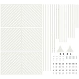  Zaslon za privatnost Bijelo 100 x 50 x 180 cm Čelik | shoptok.hr