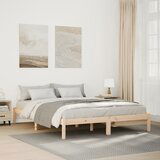 Maison Chic Daljši Posteljni okvir - Dvoposteljna postelja - Zakonska postelja brez vzmetnice 140x220 cm trdna borovina, (21695080) | Shoptok.si