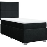  Krevet s oprugama i madracem crni 90x200 cm od tkanine | shoptok.hr