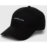 Calvin Klein Jeans Bombažna bejzbolska kapa črna barva, K60K612317