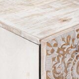  Visoka ploča Bijelo 60 x 33,5 x 100 cm Čvrsto drvo manga | shoptok.hr