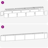  Povišeni vrtni krevet Antracit 380 x 40 x 40 cm Čelik | shoptok.hr