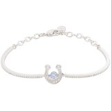 Swarovski Zapestnica svetlo modra / srebrna / transparentna | Shoptok.si