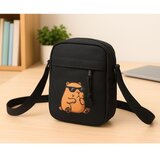  Capybara torba za rame s podesivim remenom, crna, 19,5 x 14 cm | shoptok.hr