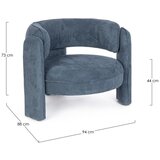 BIZZOTTO Moder fotelj Aisha – | Shoptok.si