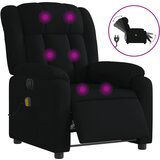 Maison Chic Električni masažni naslanjač - Relax naslanjač črno blago, (22134343) | Shoptok.si