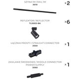 Zuma line 3025 - Spot svetlo za šinski sistem TORE 6xGU10/35W/230V, crno | Eponuda.com