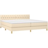  s oprugama i madracem krem 200 x 200 cm od tkanine | shoptok.hr