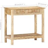 vidaXL Konzolna mizica 80x35x74 cm trden mangov les | Shoptok.si