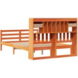  Knjižna postelja brez vzmetnice vošč. rjava 150x200 cm borovina, (21610173) | Shoptok.si