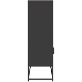 vidaXL Visoka ploča crna 68x39x123 cm čelik | shoptok.hr