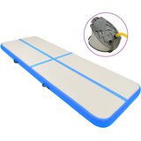 vidaXL Napihljiva gimnastična podloga s tlačilko 400x100x20 cm modra Cene