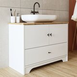 Hanah home kupatilski ormarić sa lavaboom 2381, 99,5 cm, mat beli | Eponuda.com