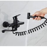 EYN Stenska kuhinjska armatura z dodatnim tušem | Pipa WK1124 — Nikelj | Shoptok.si