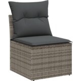 vidaXL 7-delni vrtni kavč set s sivimi blazinami Poli Ratan | Shoptok.si