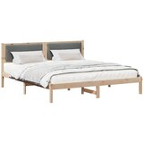  Krevetna konstrukcija s uzglavljem Tamno siva 200 x 200 cm | shoptok.hr