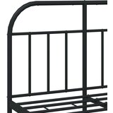 Metalni okvir za krevet s uzglavljem crni 120x200 cm | shoptok.hr