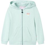 vidaXL Dječja majica s kapuljačom i patentnim zatvaračem boja mente 128 | shoptok.hr
