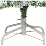 vidaXL Umetno Zložljivo Božično Drevo Zelena in bela 210 cm PVC | Shoptok.si